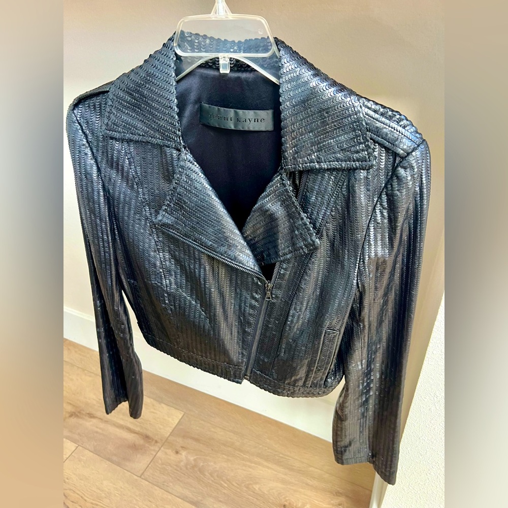 Gorgeous soft leather, short jacket. Incredible detail unique design, lined.
